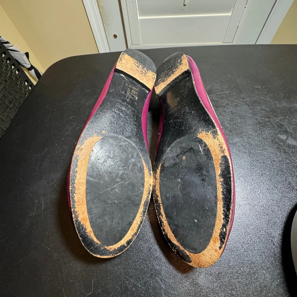 Boden EU 38 scalloped purple ballet flats